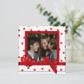 Happy Valentine's Day Card with Photo Kaart (Staand voorkant)