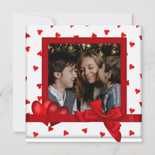 Happy Valentine's Day Card with Photo Kaart (Voorkant)