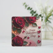 Happy valentine's day cards feestdagenkaart (Staand voorkant)