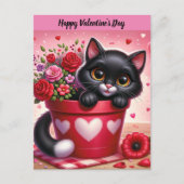 Happy Valentine's Day Cat briefkaart (Voorkant)