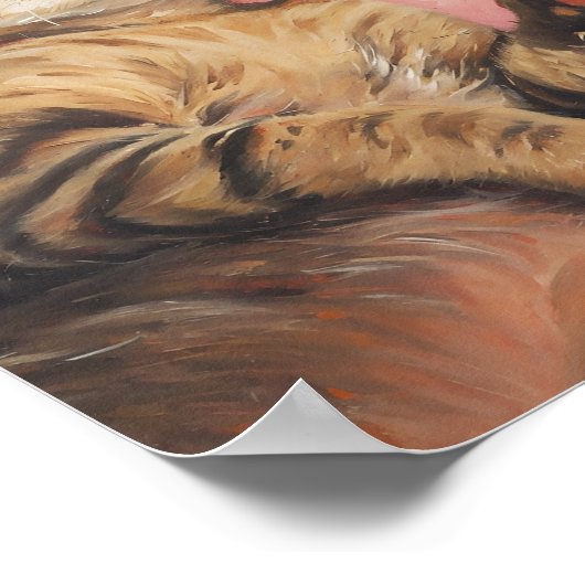 Happy Valentines Day Cat Poster (Hoek)