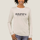 'Happy Valentine's Day' Checkered Letters Fun Cozy Tri-Blend Shirt (Voorkant)
