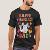Happy Valentines Day Chinchilla Heart Love Groovy T-shirt (Voorkant)