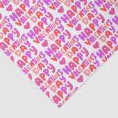 Happy Valentines Day Colorful Modern Lettering Tissuepapier (Detail)