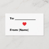 Happy Valentine's Day Cool Capybara Classroom Card Informatiekaartje (Achterkant)