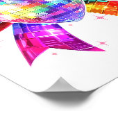 Happy Valentine's Day Coquette Disco Ball Heart Gi Poster (Hoek)