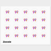 Happy Valentine's Day Coquette Disco Ball Heart Gi Ronde Sticker (Vel)
