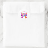 Happy Valentine's Day Coquette Disco Ball Heart Gi Ronde Sticker (Tas)