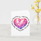 Happy Valentine's Day Coquette Nk Disco Ball Heart Kaart (Gele Bloem)