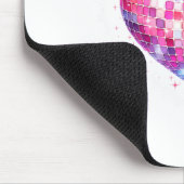 Happy Valentine's Day Coquette Nk Disco Ball Heart Muismat (Hoek)