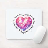 Happy Valentine's Day Coquette Nk Disco Ball Heart Muismat (Met muis)