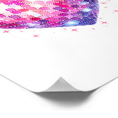 Happy Valentine's Day Coquette Nk Disco Ball Heart Poster (Hoek)