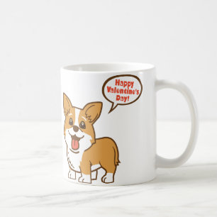 "Happy Valentine's Day" Corgi-Mok Koffiemok