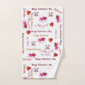 Happy Valentine's Day Couple  Bathroom Towel Sets  Bad Handdoek (Handdoek)