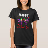 Happy Valentine's Day Couple Hummingbirds Birds T-shirt (Voorkant)