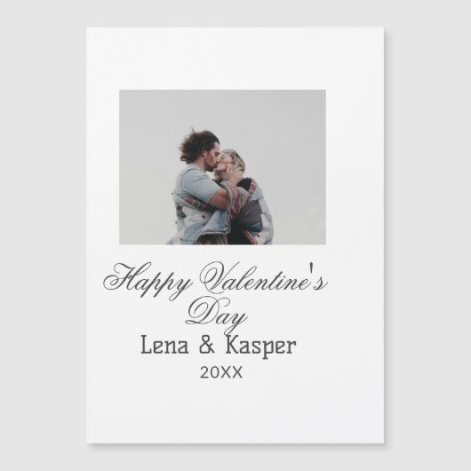 Happy Valentine's day couple photo modern simple t (Voorkant)