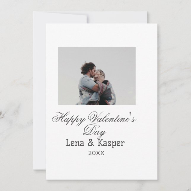 Happy Valentine's day couple photo modern simple t (Voorkant)