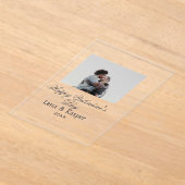 Happy Valentine's day couple photo modern simple t Acryl Uitnodigingen (Laagn)