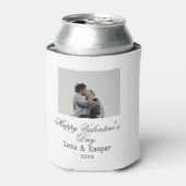 Happy Valentine's day couple photo modern simple t Blikjeskoeler (Blikje Voorkant)