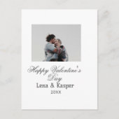 Happy Valentine's day couple photo modern simple t Briefkaart (Voorkant)