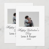 Happy Valentine's day couple photo modern simple t Feestdagenkaart (Voorkant / Achterkant)