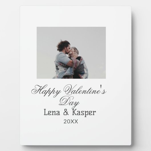 Happy Valentine's day couple photo modern simple t Fotoplaat (Voorkant)