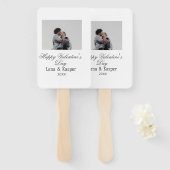 Happy Valentine's day couple photo modern simple t Handwaaier (Voorkant en achterkant)