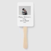 Happy Valentine's day couple photo modern simple t Handwaaier (Achterkant)