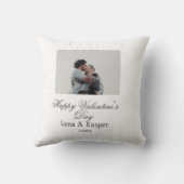 Happy Valentine's day couple photo modern simple t Kussen (Achterkant)