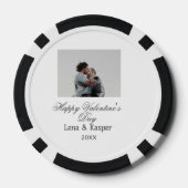 Happy Valentine's day couple photo modern simple t Poker Chips (Achterkant)