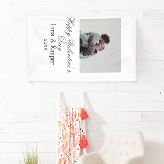 Happy Valentine's day couple photo modern simple t Spandoek (Insitu)