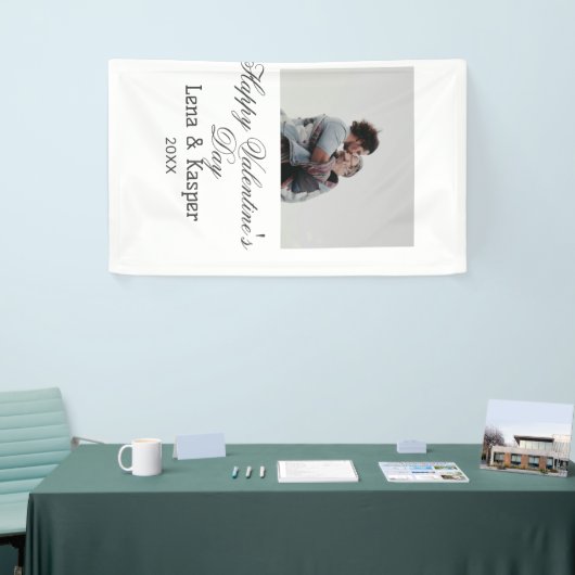 Happy Valentine's day couple photo modern simple t Spandoek (Beurs)