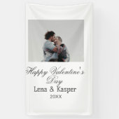 Happy Valentine's day couple photo modern simple t Spandoek (Verticaal)