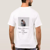 Happy Valentine's day couple photo modern simple t T-shirt (Achterkant)