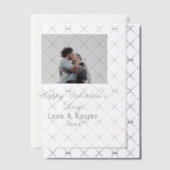 Happy Valentine's day couple photo modern simple t Vellum Uitnodigingen (Offset (Uitnodiging))