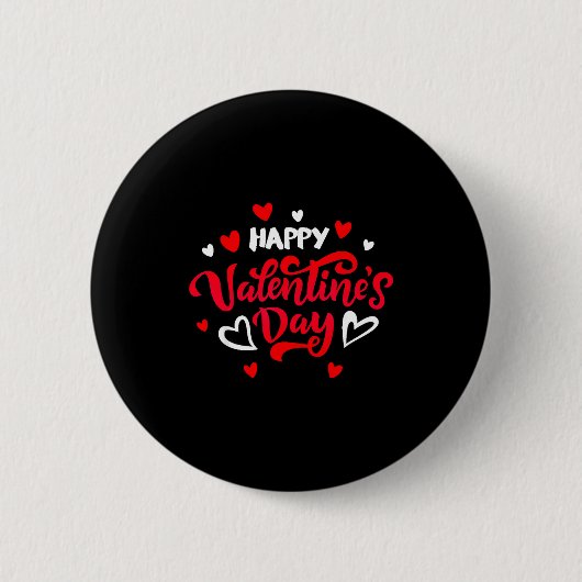 Happy Valentine's Day Couples Date Valentine Love  Ronde Button 5,7 Cm (Voorkant)