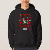 Happy Valentines Day Cow Heart Love Animal Hoodie (Voorkant)