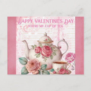 Happy Valentines Day Cup in Tea Briefkaart