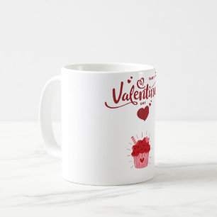 happy Valentine's Day cupcake Koffiemok