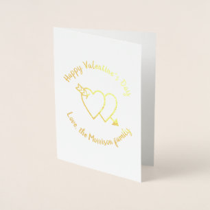 Happy Valentine's Day cupid harten aangepast scrip Folie Kaarten