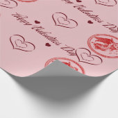 Happy Valentines Day Cupid Wrapping Paper Cadeaupapier (Hoek)
