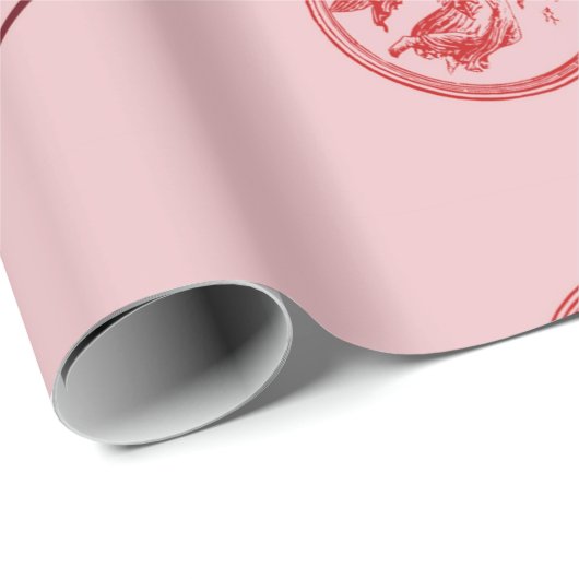 Happy Valentines Day Cupid Wrapping Paper Cadeaupapier (Rol Hoek)