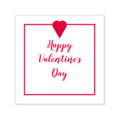 Happy Valentine's Day Cursive Script Heart Zelfinktende Stempel (Design)