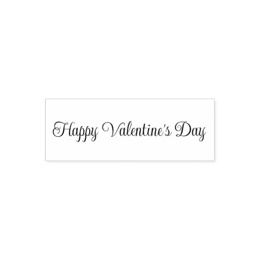 Happy Valentine's Day Cursive Script Text Template Zelfinktende Stempel (Design)