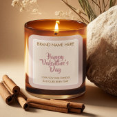 Happy Valentine's Day Custom Candle Labels