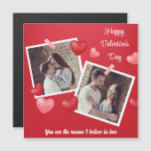 Happy Valentine's Day Custom Foto en Tekst (Voorkant / Achterkant)