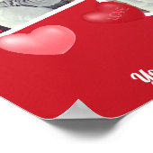 Happy Valentine's Day Custom Foto en Tekst Poster (Hoek)