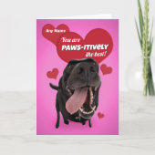Happy Valentine's Day Custom Naam Funny Dog Feestdagen Kaart (Voorkant)