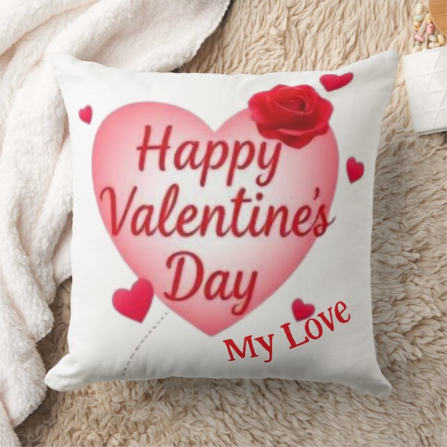 Happy Valentine's Day Custom naam Kussen (Deken)
