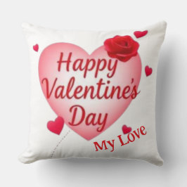 Happy Valentine's Day Custom naam Kussen